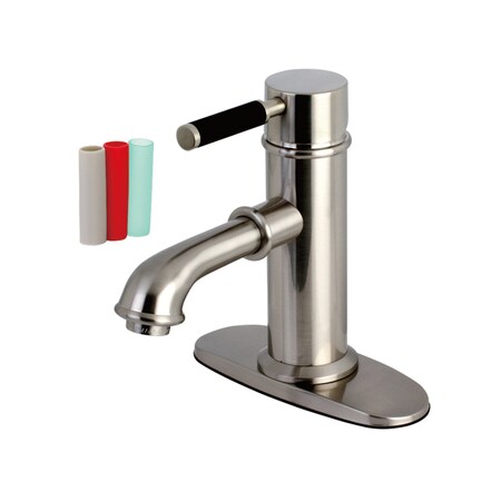 Kingston Brass KS7418DKL Kaiser Single-Handle Bathroom Faucet, Brushed Nickel KS7418DKL